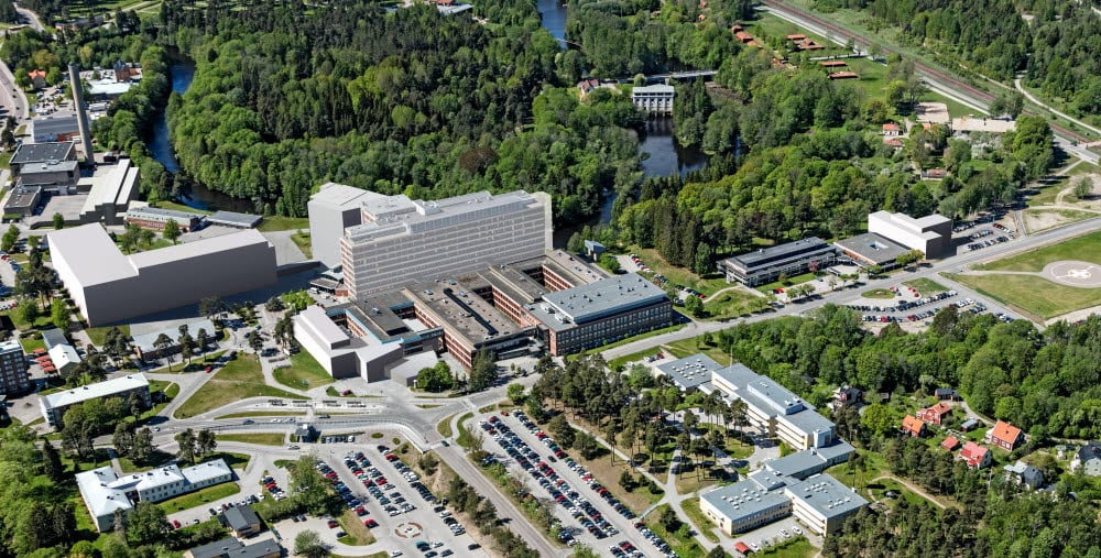 En skiss visar Framtidsbyggets planerade byggprojekt på Gävle sjukhus